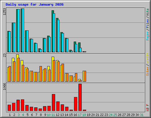 Daily usage for January 2026