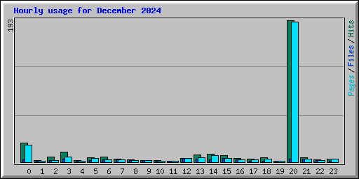 Hourly usage for December 2024