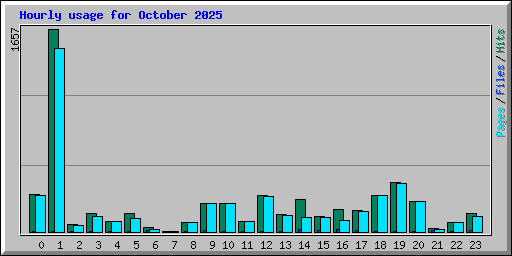 Hourly usage for October 2025