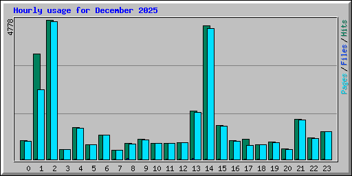 Hourly usage for December 2025