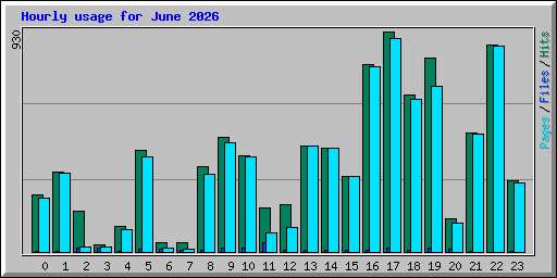 Hourly usage for June 2026