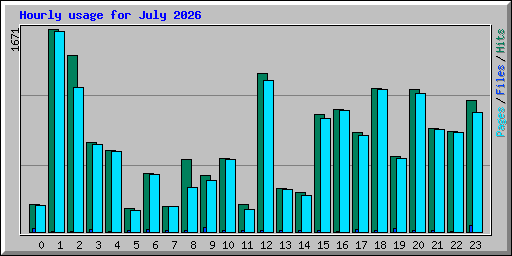 Hourly usage for July 2026