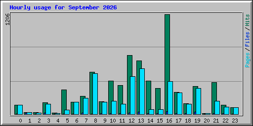 Hourly usage for September 2026