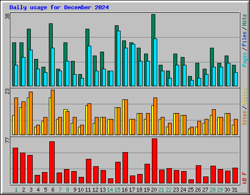 Daily usage for December 2024