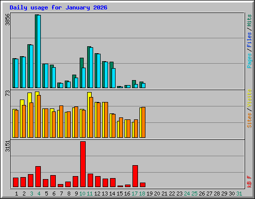 Daily usage for January 2026