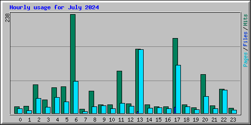 Hourly usage for July 2024