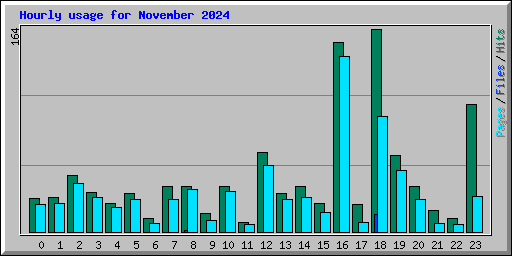 Hourly usage for November 2024