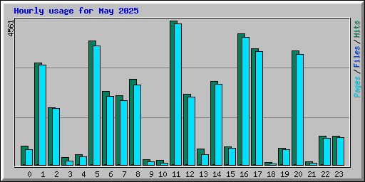 Hourly usage for May 2025