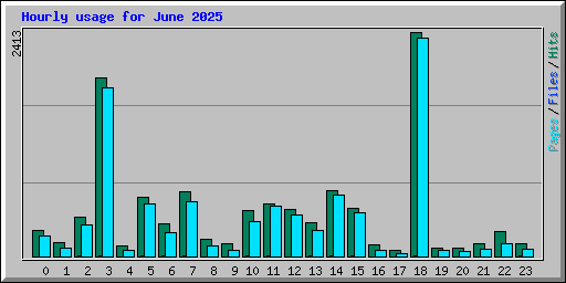 Hourly usage for June 2025