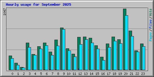 Hourly usage for September 2025