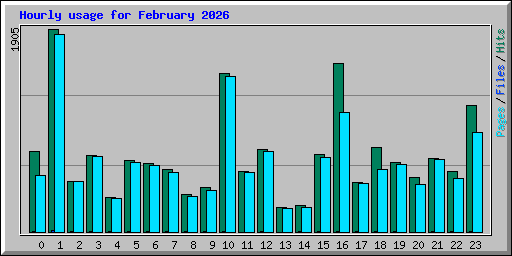Hourly usage for February 2026