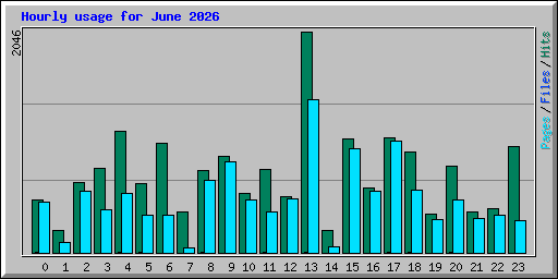 Hourly usage for June 2026